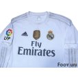 Photo3: Real Madrid 2015-2016 Home Long Sleeve Shirt #4 Sergio Ramos LFP Patch/Badge (3)