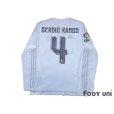 Photo2: Real Madrid 2015-2016 Home Long Sleeve Shirt #4 Sergio Ramos LFP Patch/Badge (2)