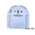 Photo1: Real Madrid 2015-2016 Home Long Sleeve Shirt #4 Sergio Ramos LFP Patch/Badge (1)