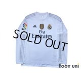 Real Madrid 2015-2016 Home Long Sleeve Shirt #4 Sergio Ramos LFP Patch/Badge
