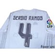 Photo4: Real Madrid 2015-2016 Home Long Sleeve Shirt #4 Sergio Ramos LFP Patch/Badge (4)