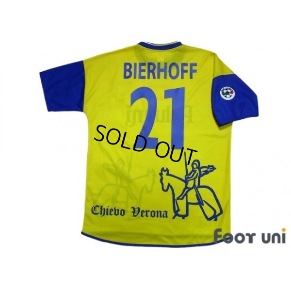 Photo2: AC Chievo Verona 2002-2003 Home Shirt #21 Bierhoff Lega Calcio Patch/Badge