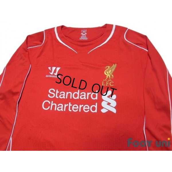 Photo3: Liverpool 2014-2015 Home Long Sleeve Shirt #8 Gerrard