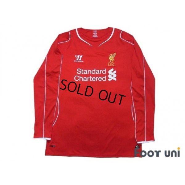 Photo1: Liverpool 2014-2015 Home Long Sleeve Shirt #8 Gerrard