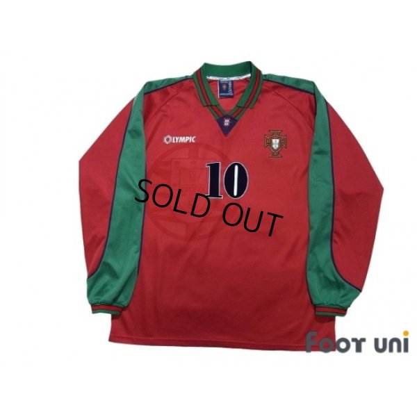 Photo1: Portugal Euro 1996 Home Long Sleeve Shirt #10 Rui Costa