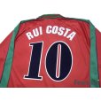 Photo4: Portugal Euro 1996 Home Long Sleeve Shirt #10 Rui Costa (4)