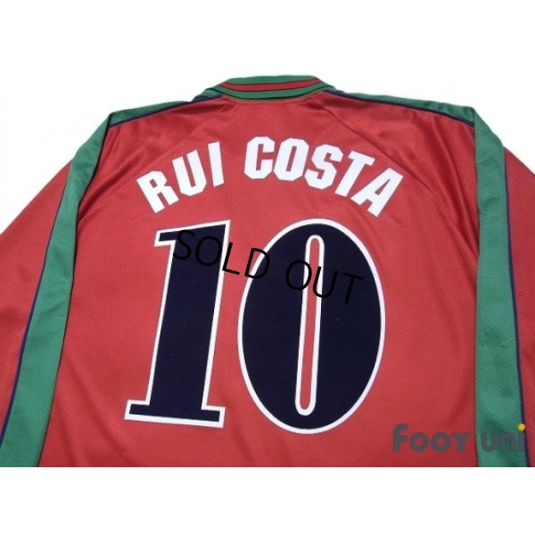 Photo4: Portugal Euro 1996 Home Long Sleeve Shirt #10 Rui Costa
