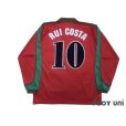 Photo2: Portugal Euro 1996 Home Long Sleeve Shirt #10 Rui Costa (2)