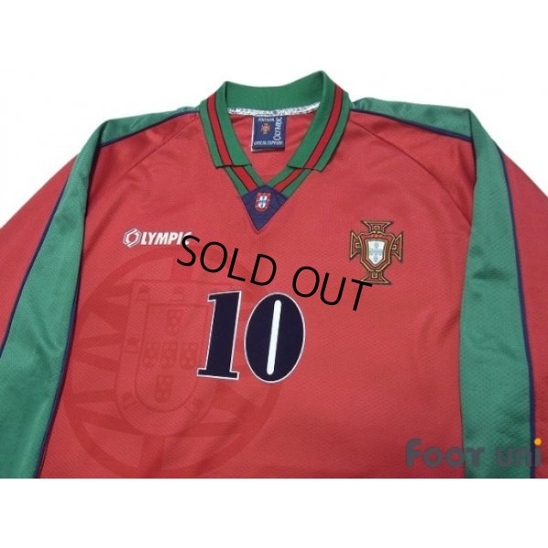 Photo3: Portugal Euro 1996 Home Long Sleeve Shirt #10 Rui Costa