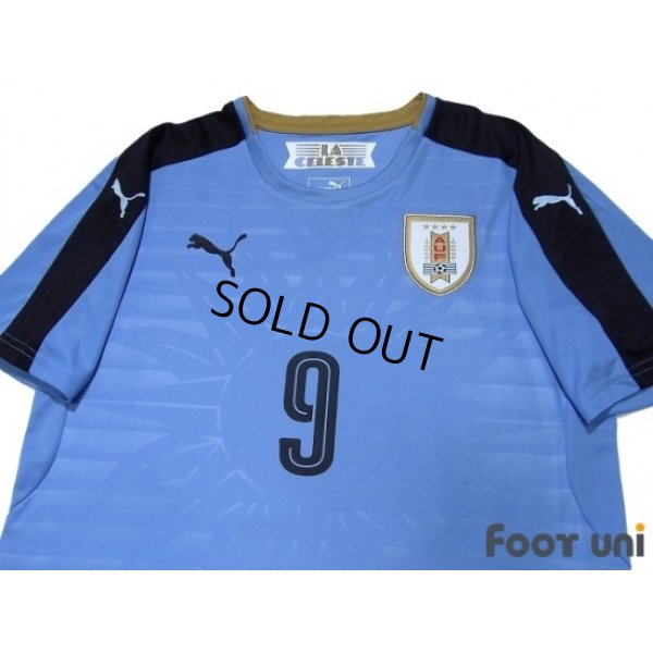 Photo3: Uruguay 2016 Home Shirt #9 L.Suarez