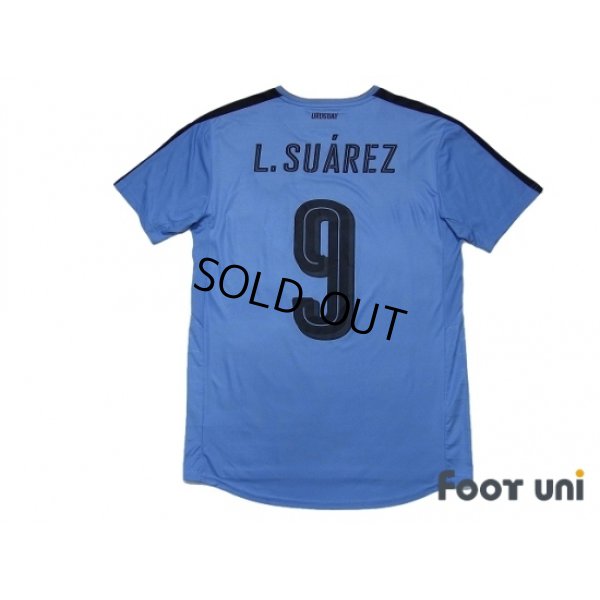 Photo2: Uruguay 2016 Home Shirt #9 L.Suarez