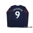 Photo2: Arsenal 2018-2019 Away Long Sleeve Shirt #9 Lacazette (2)