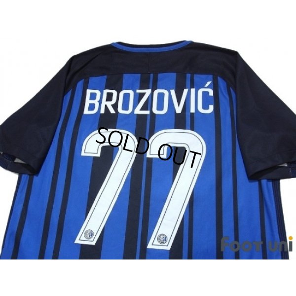 Photo4: Inter Milan 2017-2018 Home Shirt #77 Brozovic