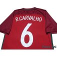 Photo4: Portugal Euro 2016 Home Shirt #6 Ricardo Carvalho (4)