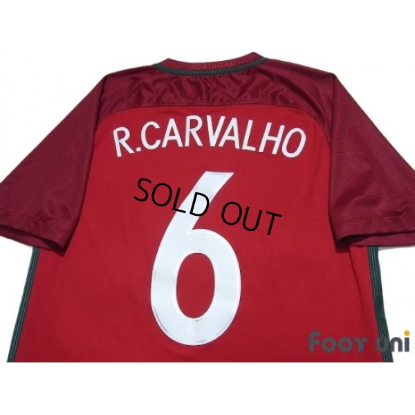 Photo4: Portugal Euro 2016 Home Shirt #6 Ricardo Carvalho