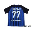Photo2: Inter Milan 2017-2018 Home Shirt #77 Brozovic (2)