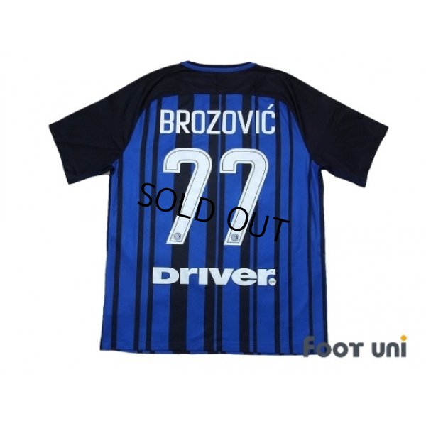 Photo2: Inter Milan 2017-2018 Home Shirt #77 Brozovic