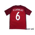 Photo2: Portugal Euro 2016 Home Shirt #6 Ricardo Carvalho (2)