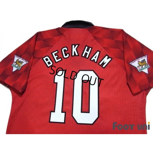 Photo4: Manchester United 1996-1998 Home Shirt #10 Beckham Champions 1995-1996 The F.A. Premier League Patch/Badge