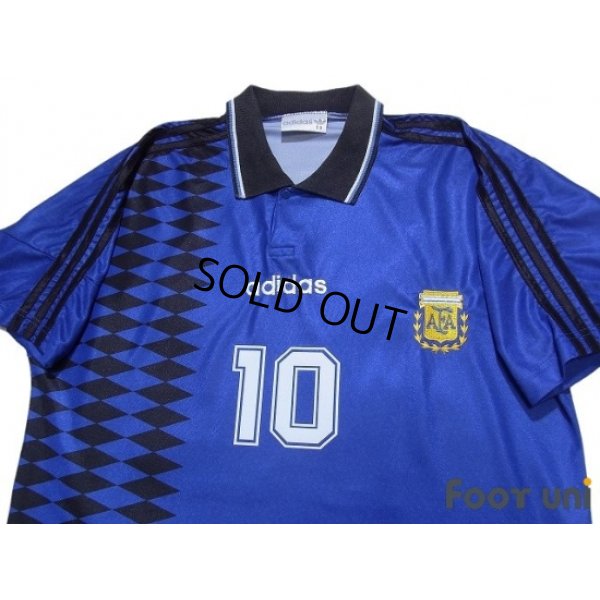 Photo3: Argentina 1994 Away Shirt #10 Maradona