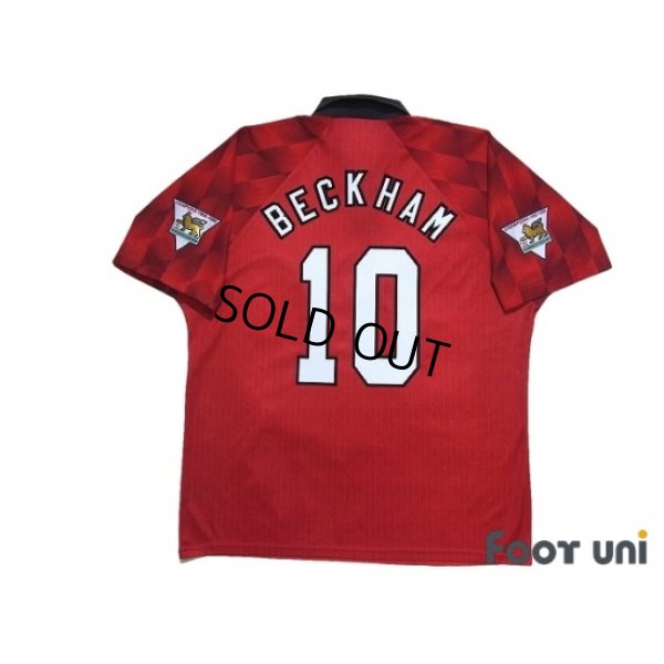 Photo2: Manchester United 1996-1998 Home Shirt #10 Beckham Champions 1995-1996 The F.A. Premier League Patch/Badge