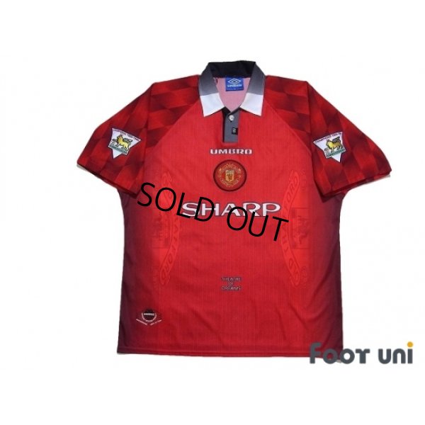 Photo1: Manchester United 1996-1998 Home Shirt #10 Beckham Champions 1995-1996 The F.A. Premier League Patch/Badge