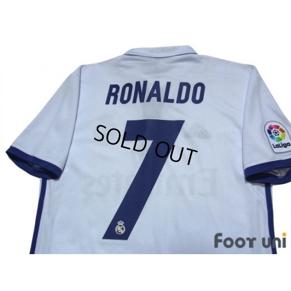 Photo4: Real Madrid 2016-2017 Home Shirt #7 Ronaldo La Liga Patch/Badge w/tags