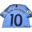 Photo4: Manchester City 2018-2019 Home Shirt #10 Kun Aguero Premier League Patch/Badge (4)