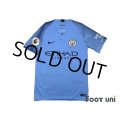Manchester City 2018-2019 Home Shirt #10 Kun Aguero Premier League Patch/Badge