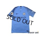 Manchester City 2018-2019 Home Shirt #10 Kun Aguero Premier League Patch/Badge