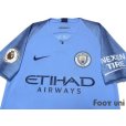 Photo3: Manchester City 2018-2019 Home Shirt #10 Kun Aguero Premier League Patch/Badge (3)