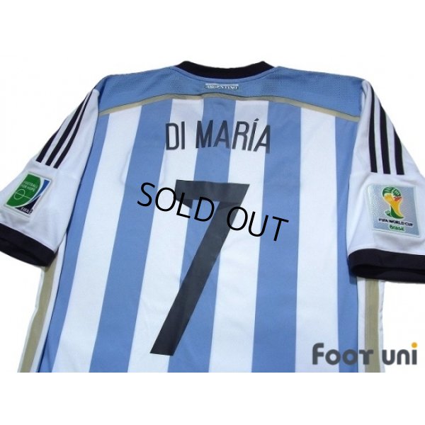 Photo4: Argentina 2014 Home Shirt #7 Di Maria 2014 FIFA World Cup Brazil Patch/Badge w/tags