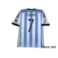 Photo2: Argentina 2014 Home Shirt #7 Di Maria 2014 FIFA World Cup Brazil Patch/Badge w/tags (2)