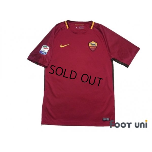 Photo1: AS Roma 2017-2018 Home Shirt #44 Konstantinos Manolas Serie A Tim Patch/Badge