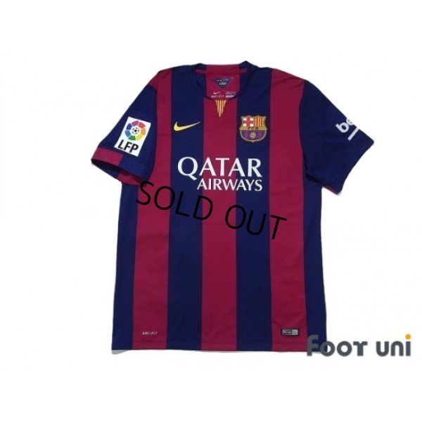 Photo2: FC Barcelona 2014-2015 Home Shirt and Shorts Set #10 Messi LFP Patch/Badge