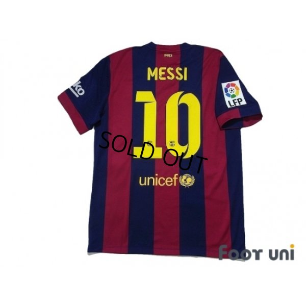 Photo3: FC Barcelona 2014-2015 Home Shirt and Shorts Set #10 Messi LFP Patch/Badge