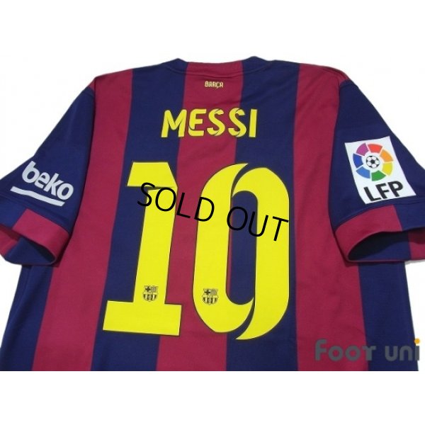 Photo5: FC Barcelona 2014-2015 Home Shirt and Shorts Set #10 Messi LFP Patch/Badge