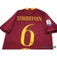 Photo4: AS Roma 2018-2019 Home Shirt #18 Strootman Serie A Tim Patch/Badge