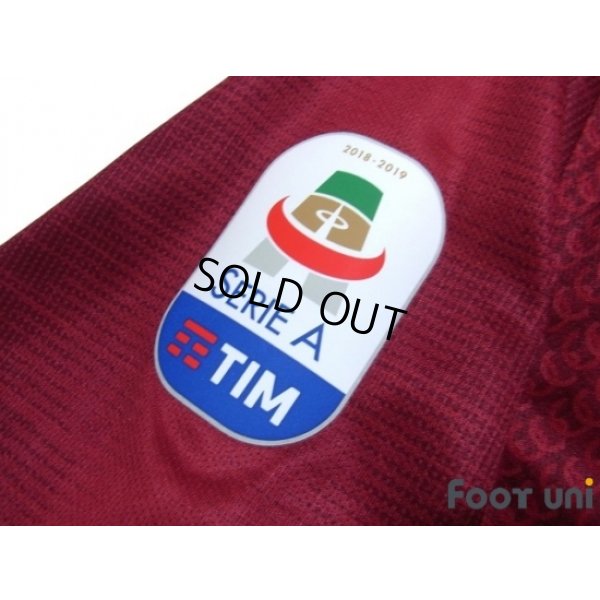 Photo7: AS Roma 2018-2019 Home Shirt #18 Strootman Serie A Tim Patch/Badge