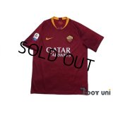 AS Roma 2018-2019 Home Shirt #18 Strootman Serie A Tim Patch/Badge