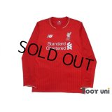 Liverpool 2015-2016 Home Long Sleeve Shirt #10 Coutinho