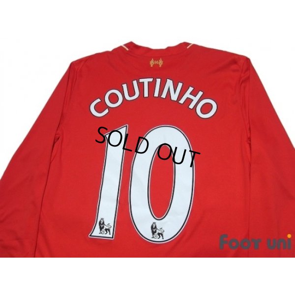 Photo4: Liverpool 2015-2016 Home Long Sleeve Shirt #10 Coutinho