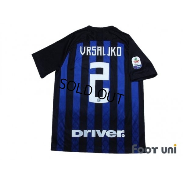 Photo2: Inter Milan 2018-2019 Home Shirt #2 Sime Vrsaljko Serie A Tim Patch/Badge