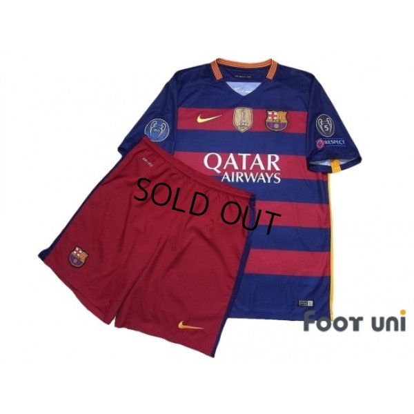 Photo1: FC Barcelona 2015-2016 Home Shirts and shorts Set #10 Messi  w/tags