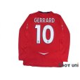 Photo2: England 2008 Away Long Sleeve Shirt #10 Gerrard (2)