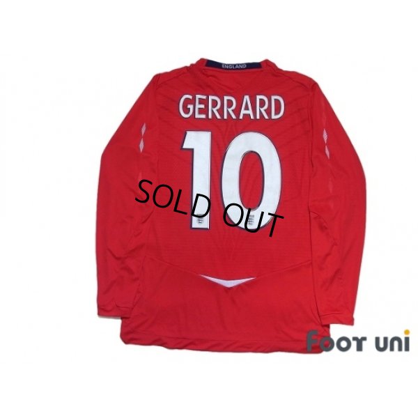 Photo2: England 2008 Away Long Sleeve Shirt #10 Gerrard