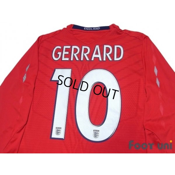 Photo4: England 2008 Away Long Sleeve Shirt #10 Gerrard