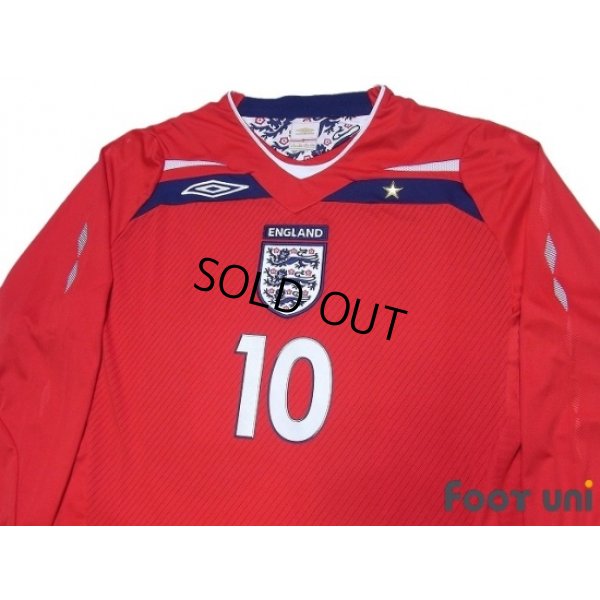 Photo3: England 2008 Away Long Sleeve Shirt #10 Gerrard