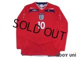 England 2008 Away Long Sleeve Shirt #10 Gerrard