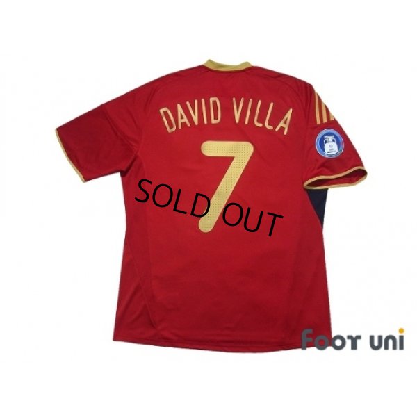 Photo2: Spain 2009 Home Shirt #7 David Villa FIFA Confederations Cup South Africa 2009 Patch/Badge